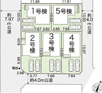 間取り：【区画図】3号棟です！