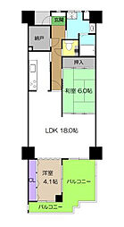 サーパス知寄町1 2LDKの間取図画像