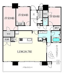 クレアホームズ松山三番町 3LDKの間取図画像