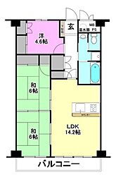 シャンボール千舟 3LDKの間取図画像