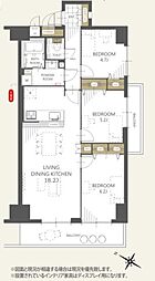 サーパス古三津 3LDKの間取図画像