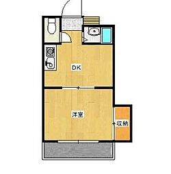 メゾン千 1DKの間取図画像