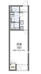 レオネクストメゾンイーグル 1Kの間取図画像