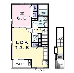 サニー・エンゼル 1LDKの間取図画像
