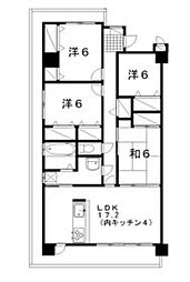 マリベール中須賀 10階4LDKの間取り