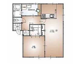 メルヘンハイツB 1LDKの間取図画像