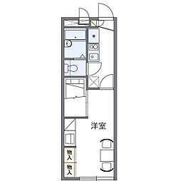 レオパレスサンハイツ若水 1Kの間取図画像