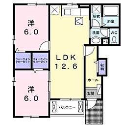 ミラリオ 2LDKの間取図画像