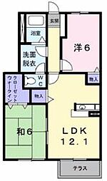 アンソレイエ本郷 2LDKの間取図画像