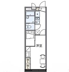 レオパレスフェリーチェ 1Kの間取図画像