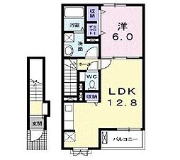 ウィンドフィル 1LDKの間取図画像