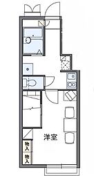 レオパレスパルTKパート1 1Kの間取図画像