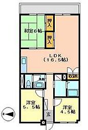 アサヒパレス庄内 3LDKの間取図画像