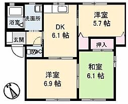 間取図画像 3DK