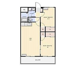 メゾン・ド・エスポワール 2LDKの間取図画像