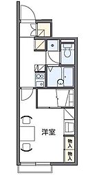 レオパレスPastello2 1Kの間取図画像