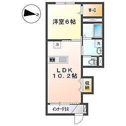 アルモニー 1LDKの間取図画像