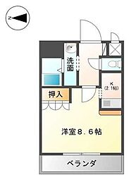グランシャリオ 1Kの間取図画像