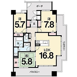 ジョイフルプラザ土居田 3LDKの間取図画像
