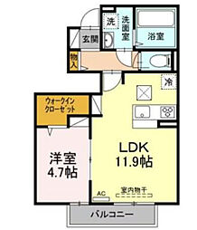 コンフォートM 1LDKの間取図画像