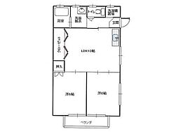 メゾン・ラフォーレ 2LDKの間取図画像