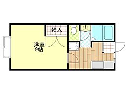 さくらコーポ 1Kの間取図画像