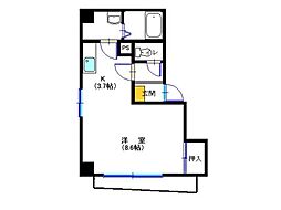ロイヤルヒルズ大沢川原 ワンルームの間取図画像