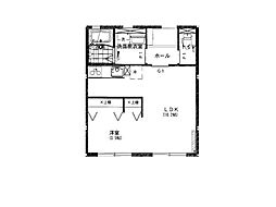 コンフォート蔵まち 1階ワンルームの間取り