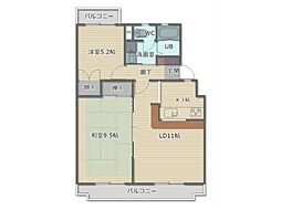 秀和95ビル 2LDKの間取図画像