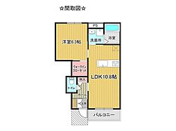 シャーメゾン近内 1LDKの間取図画像
