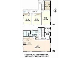 秋田市下北手松崎字大巻 3SLDKの間取り