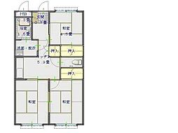 常盤台コーポラス 3Kの間取図画像