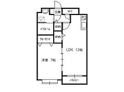 グランボーテ千賀の浦 1LDKの間取図画像