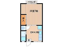 パナハイツ中鉢の間取図画像