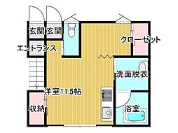ココ中通 2Kの間取図画像