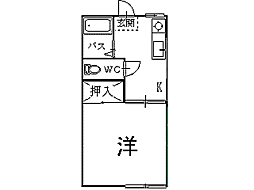 タウニィ宮田C棟 1Kの間取図画像