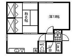 フォーティーリーブル 2Kの間取図画像