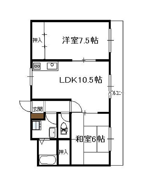 ぐらんしゅ～るS（2LDK） 102号｜宮崎県宮崎市大和町(賃貸マンション2LDK・1階・57.57㎡)の写真 その2