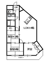 ゆとり202 3LDKの間取図画像