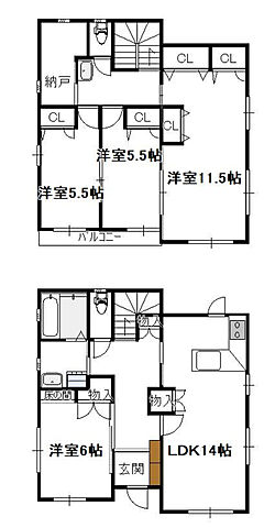 間取り 宮崎市恒久6丁目5番13号