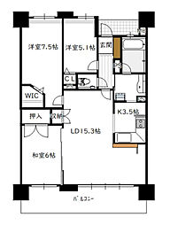 プレミスト宮崎アクアリゾート 3LDKの間取図画像