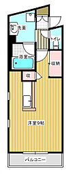 ベアレント ワンルームの間取図画像