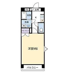 エトワールエス・ケイ 1Kの間取図画像