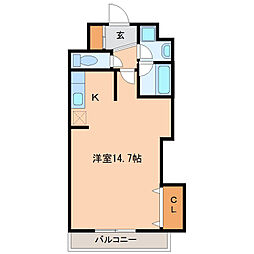 プロムナーデ神宮 ワンルームの間取図画像