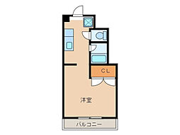 ルミナス小松 1Kの間取図画像