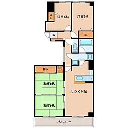 サーパス中央公園 4LDKの間取図画像