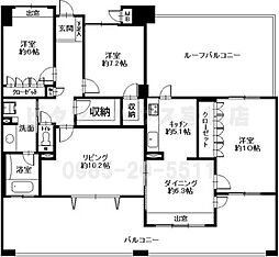 サーパス和知川原 3LDKの間取図画像