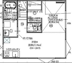Lilac 高鍋 ワンルームの間取図画像