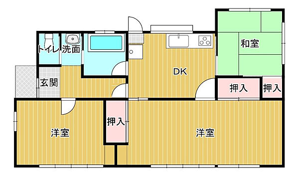 小松貸家 ｜宮崎県宮崎市大字小松(賃貸一戸建3DK・--・59.62㎡)の写真 その2