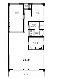 リヴレ 2LDKの間取図画像